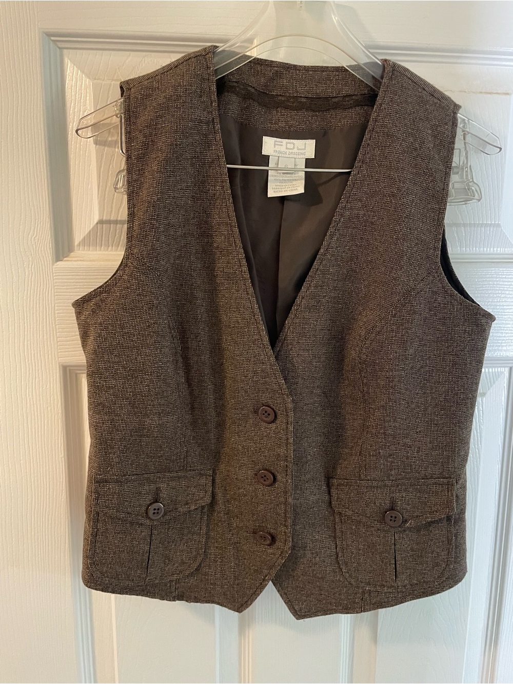 FDJ Women's Brown Tailored Vest